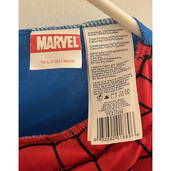 Marvel Spiderman Costume Muscle Chest Jumpsuit Large? SEE MEASUREMENTS Superhero - Picture 5 of 6
